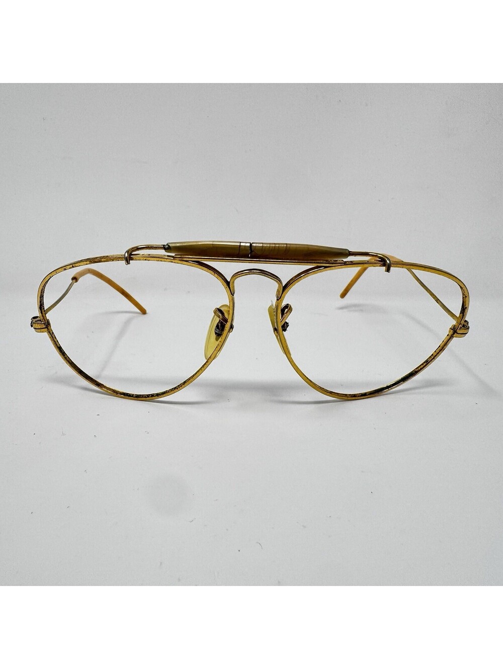 Vintage B&L Ray-Ban Outdoorsman Gold Aviator Frames Only USA 56-14